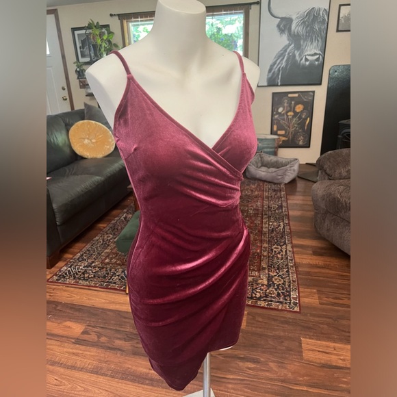 Purple Velvet Dress - Picture 3 of 5